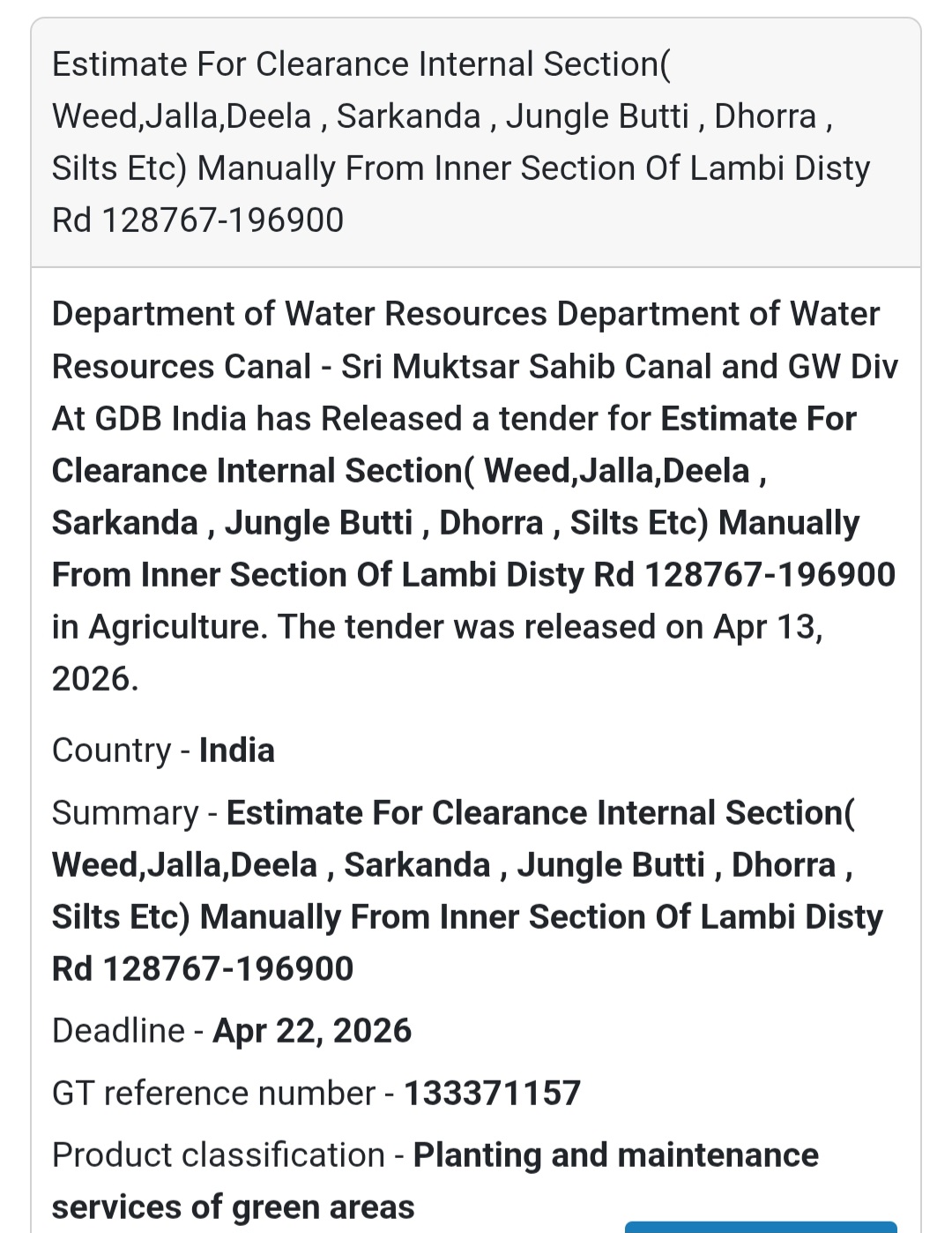 💧 Canal Clearance – Lambi Disty