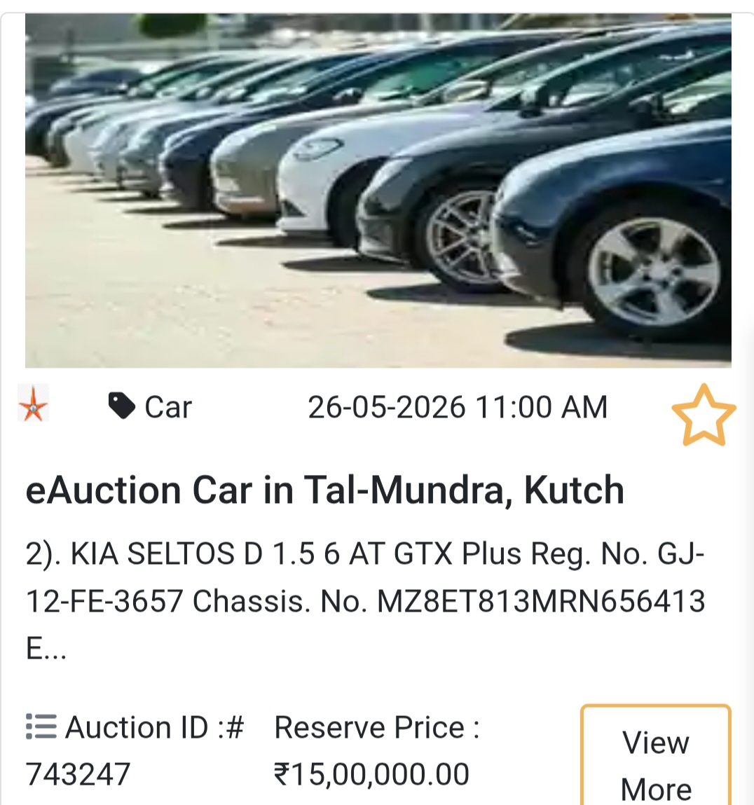 Car Auction – Kia Seltos (GTX Plus)