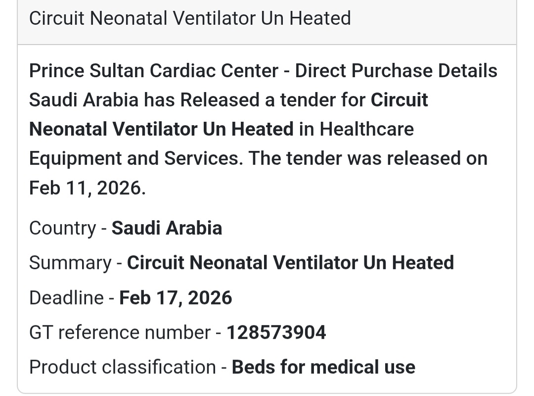 👶 Circuit Neonatal Ventilator (Unheated)