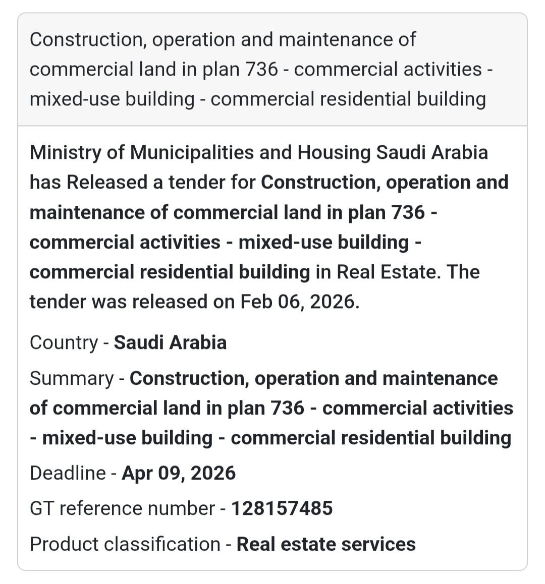 🏢 Commercial Land – Plan 736