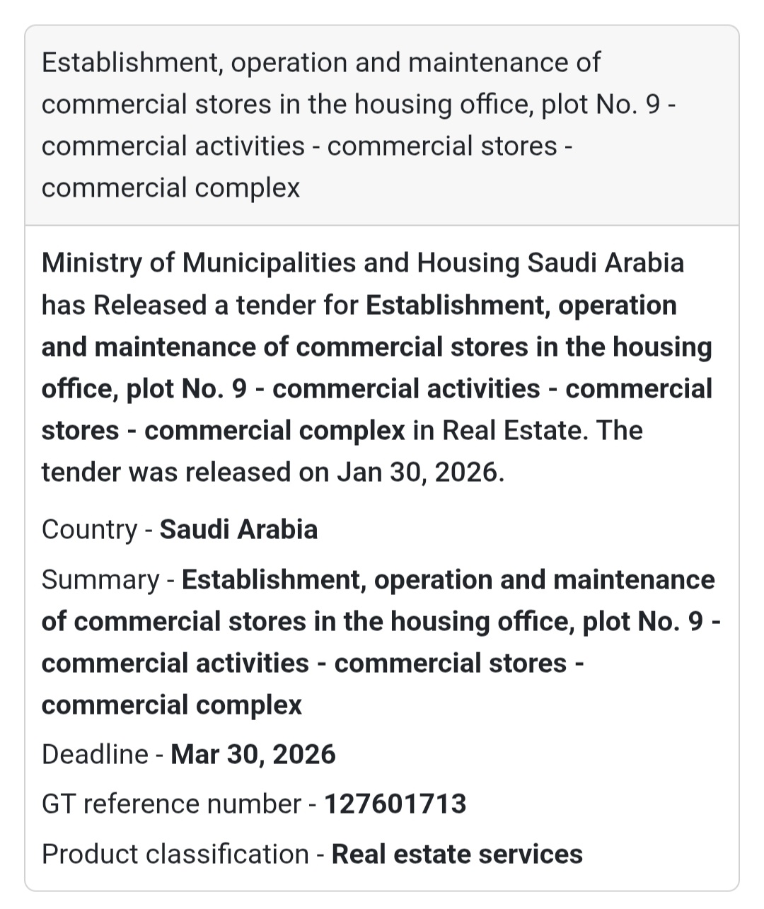 🛍️ Commercial Stores Complex – Housing Office (Plot No. 9)