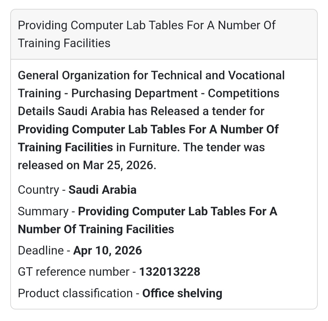 🪑 Computer Lab Furniture