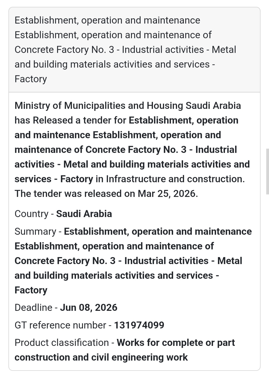 🏭 Concrete Factory Operations