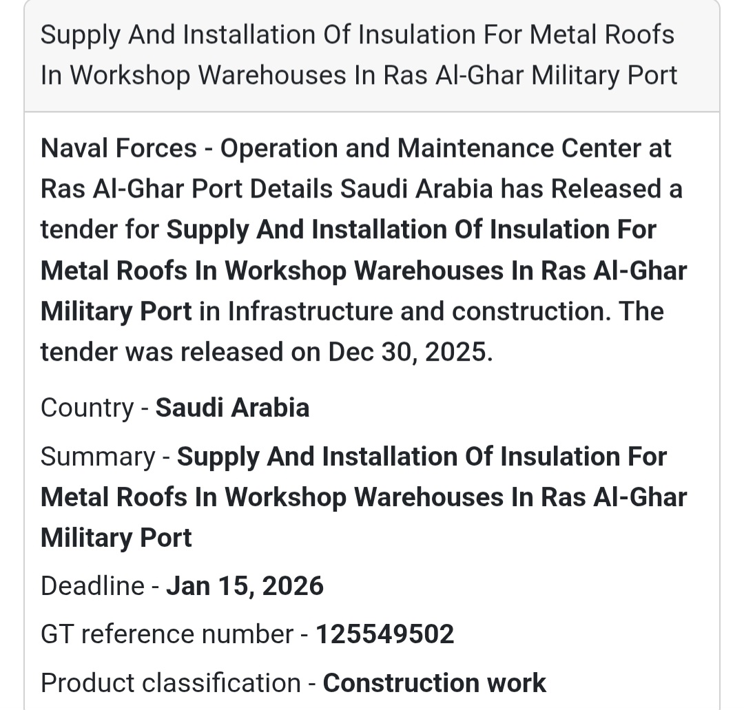 🏗️ Construction & Infrastructure Tender