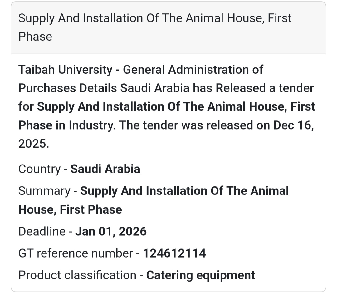 🔔 Construction & Installation Tender | Saudi Arabia 🇸🇦