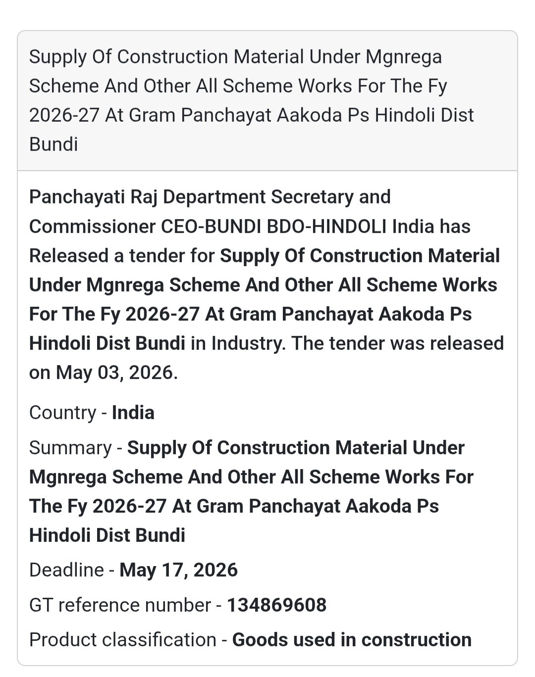 Construction Material Supply – Aakoda