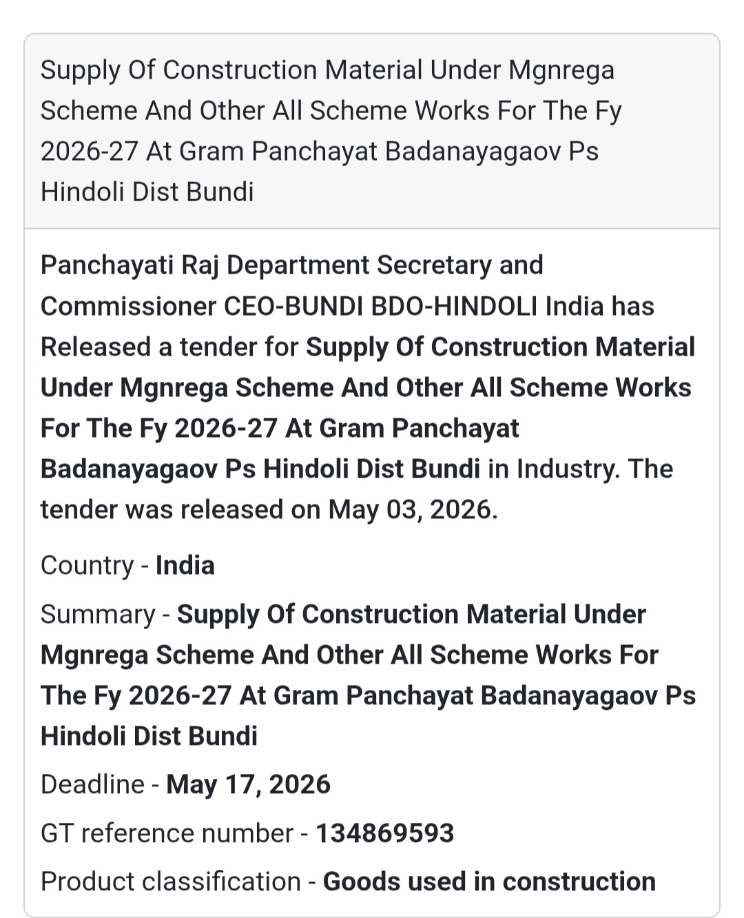 Construction Material Supply – Badanayagaov
