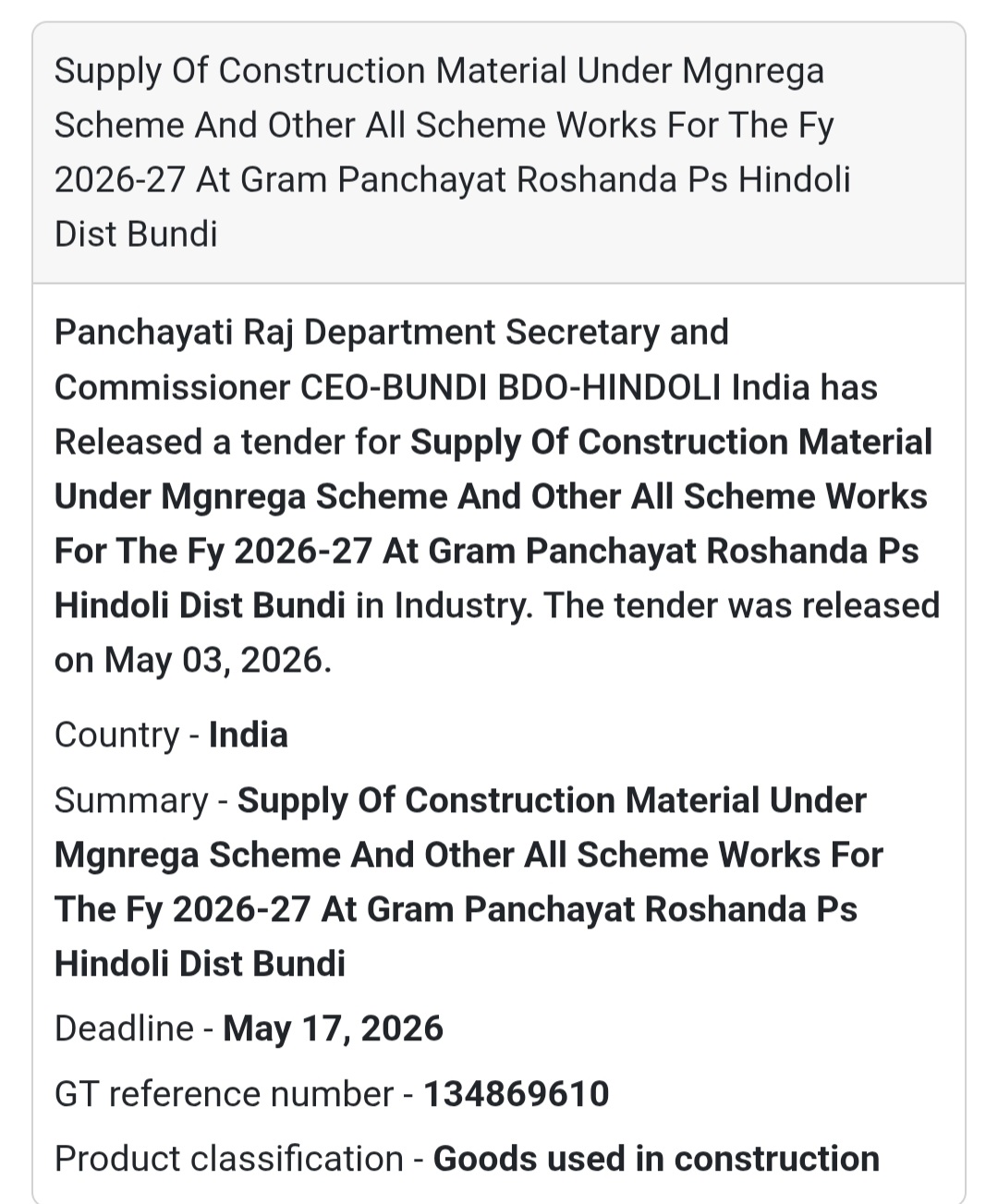 Construction Material Supply – Roshanda