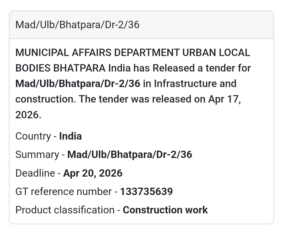🏗️ Construction Work – Bhatpara (WB)