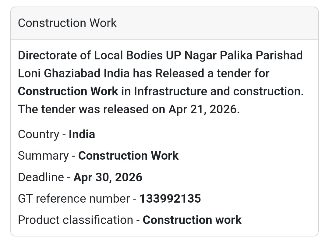 Construction Work – Ghaziabad (Loni)