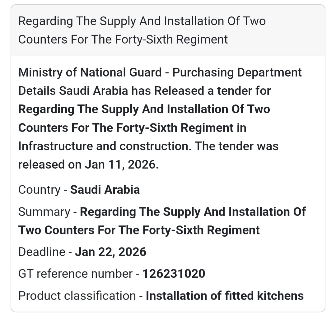 🧱 COUNTERS SUPPLY & INSTALLATION – MILITARY UNIT