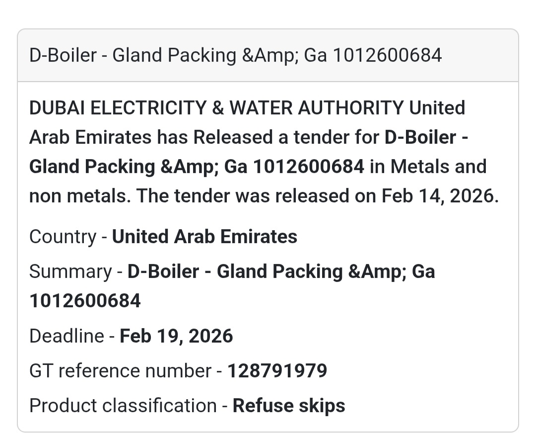 🔩 D-Boiler – Gland Packing – UAE