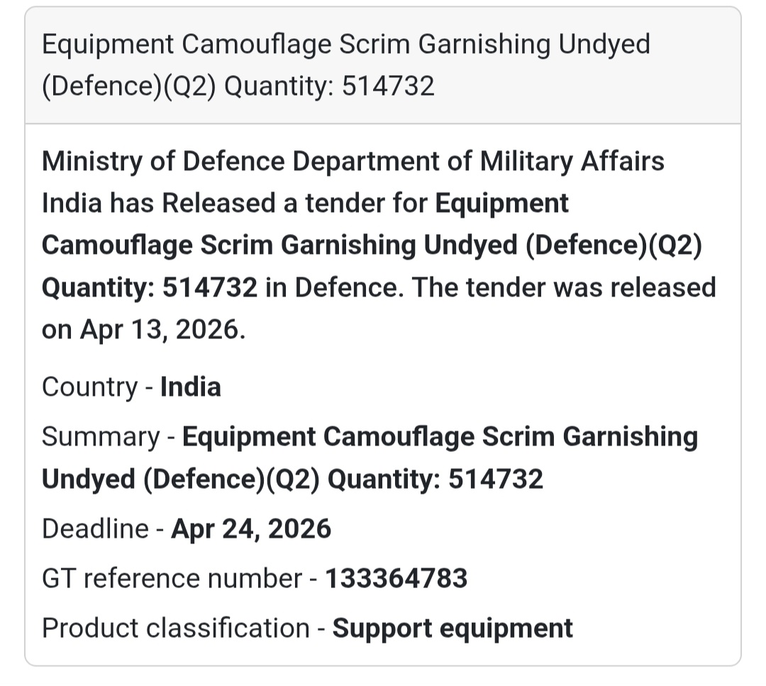 🪖 Defence Camouflage Equipment Supply