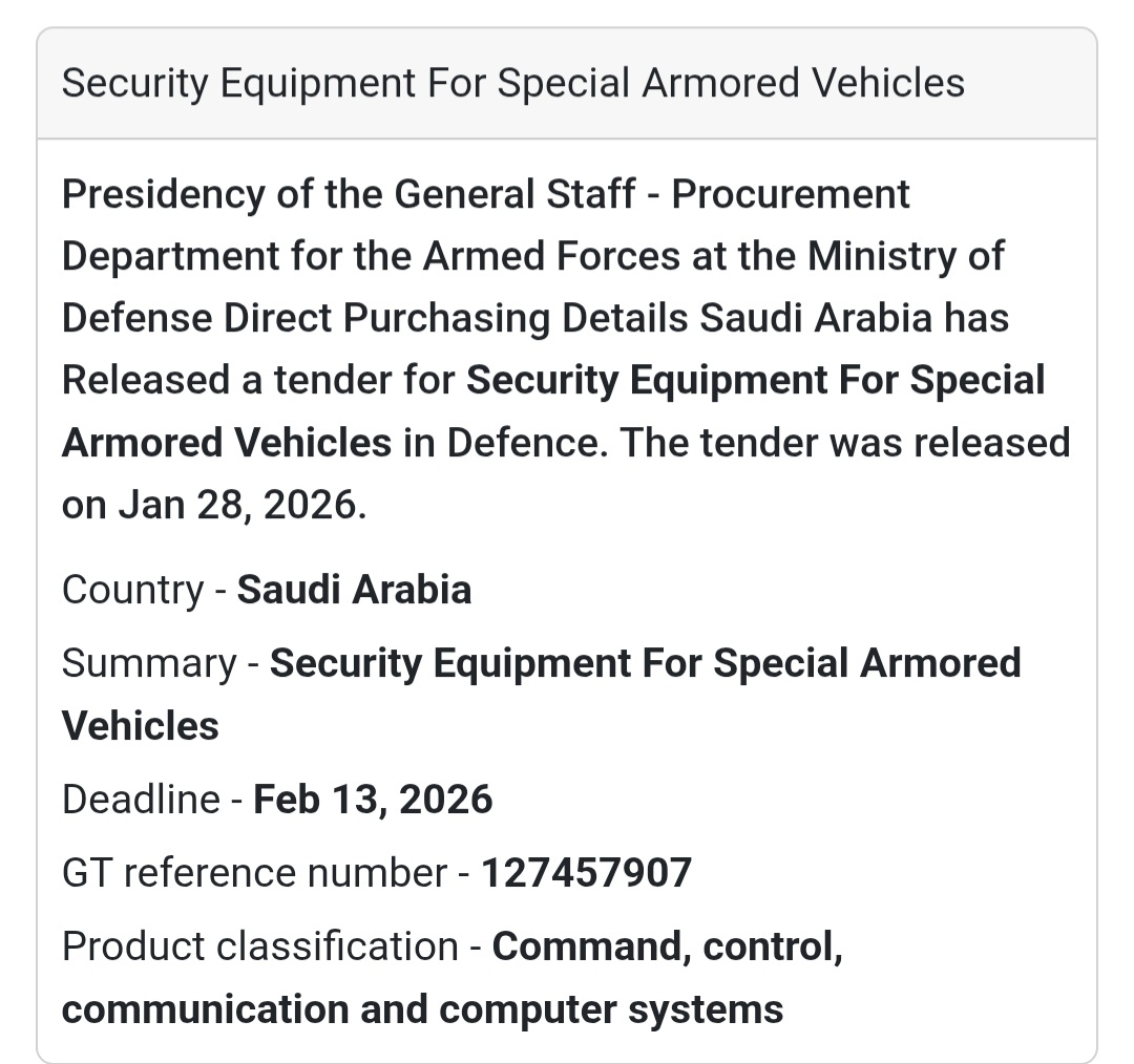🛡️ Defense Security Equipment | Saudi Arabia