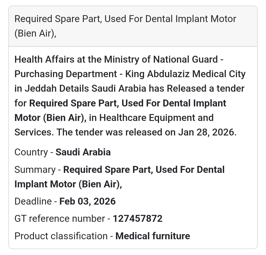 🦷 Dental Equipment Spare Part | Jeddah