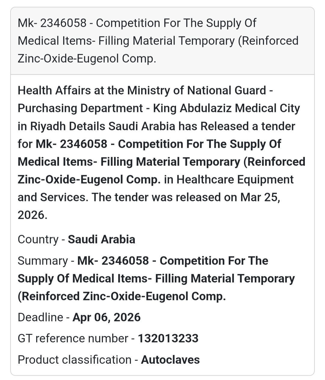 🦷 Dental Medical Items