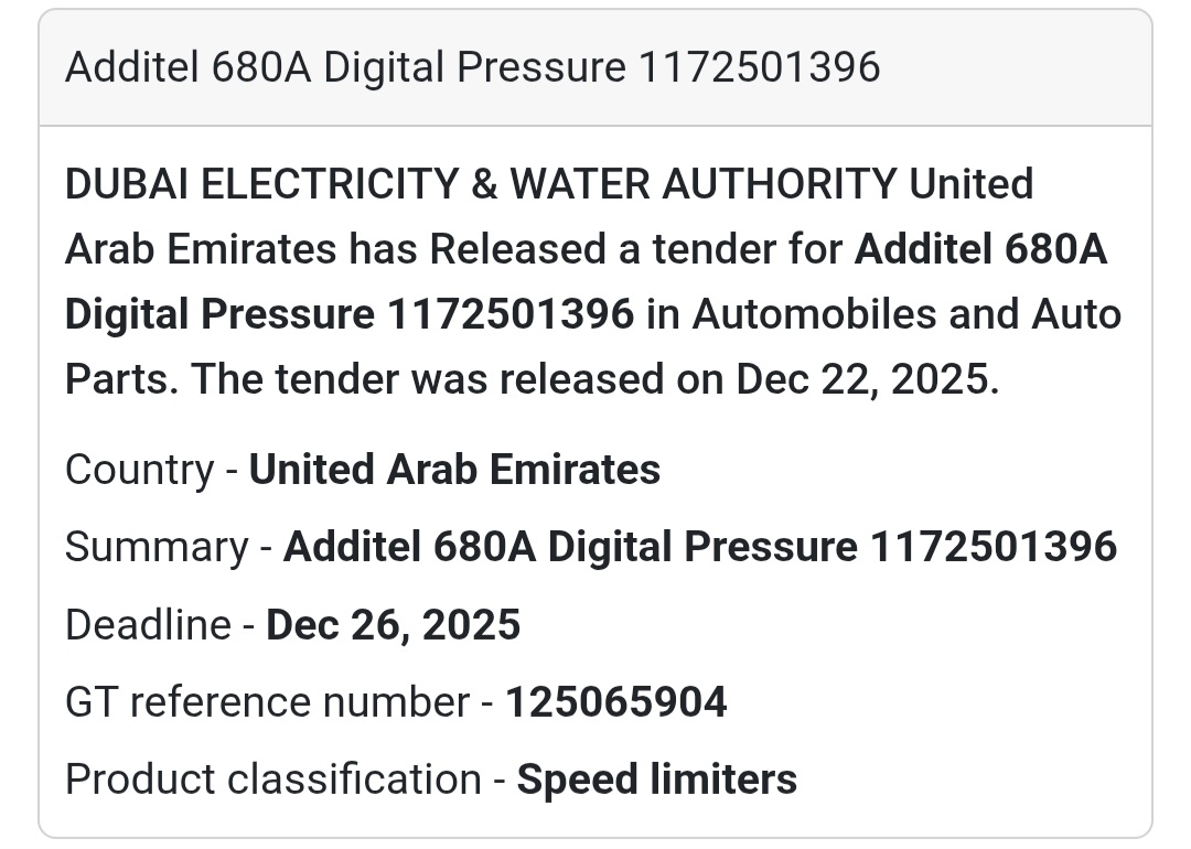 Digital Pressure Equipment Supply | UAE