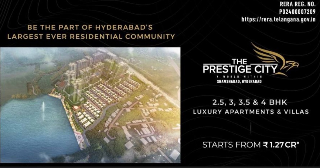 🌆 Discover Hyderabad’s Largest Integrated Township — The Prestige City, Shamshabad!