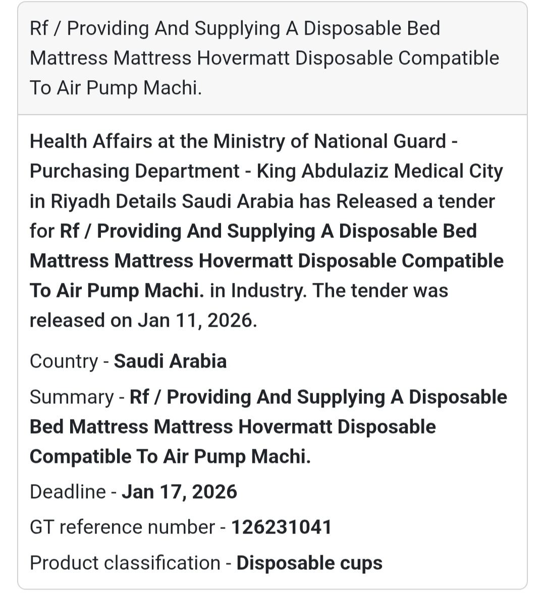 🛏️ DISPOSABLE BED MATTRESS – HOVERMATT