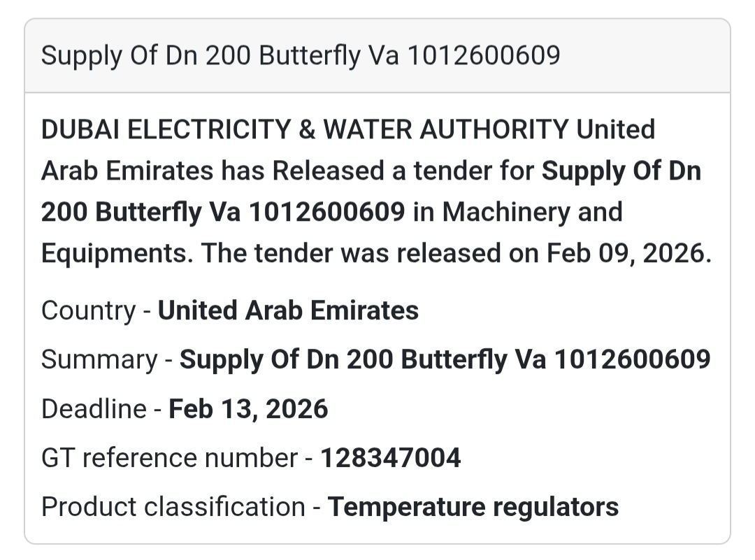 🚰 DN 200 Butterfly Valve