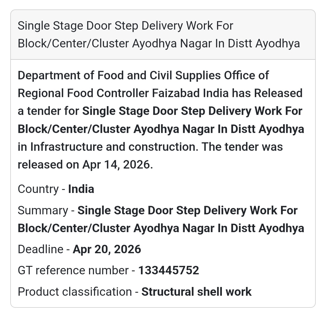 🚚 Door Step Delivery Work – Ayodhya Nagar