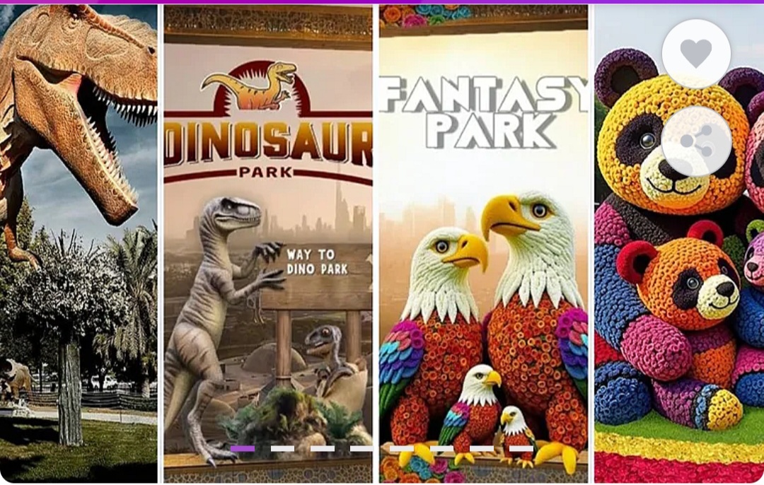 🌟🦖 Dubai Garden Glow – Dinosaur Park + Fantasy Park!