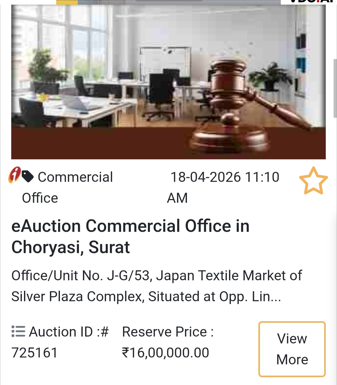 🏢 eAuction Commercial Office in Choryasi, Surat