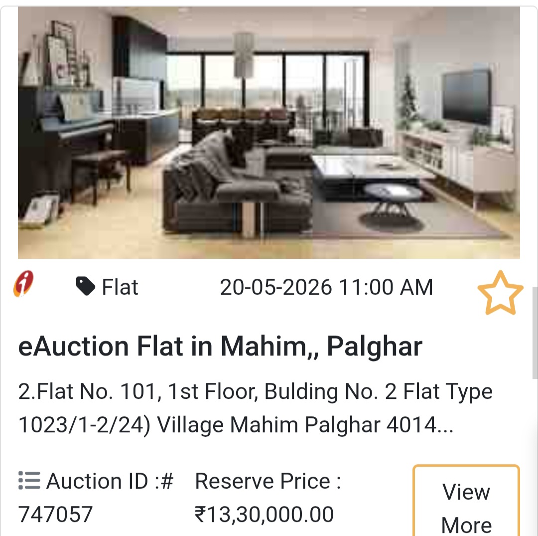 🏡 eAuction Flat in Mahim, Palghar