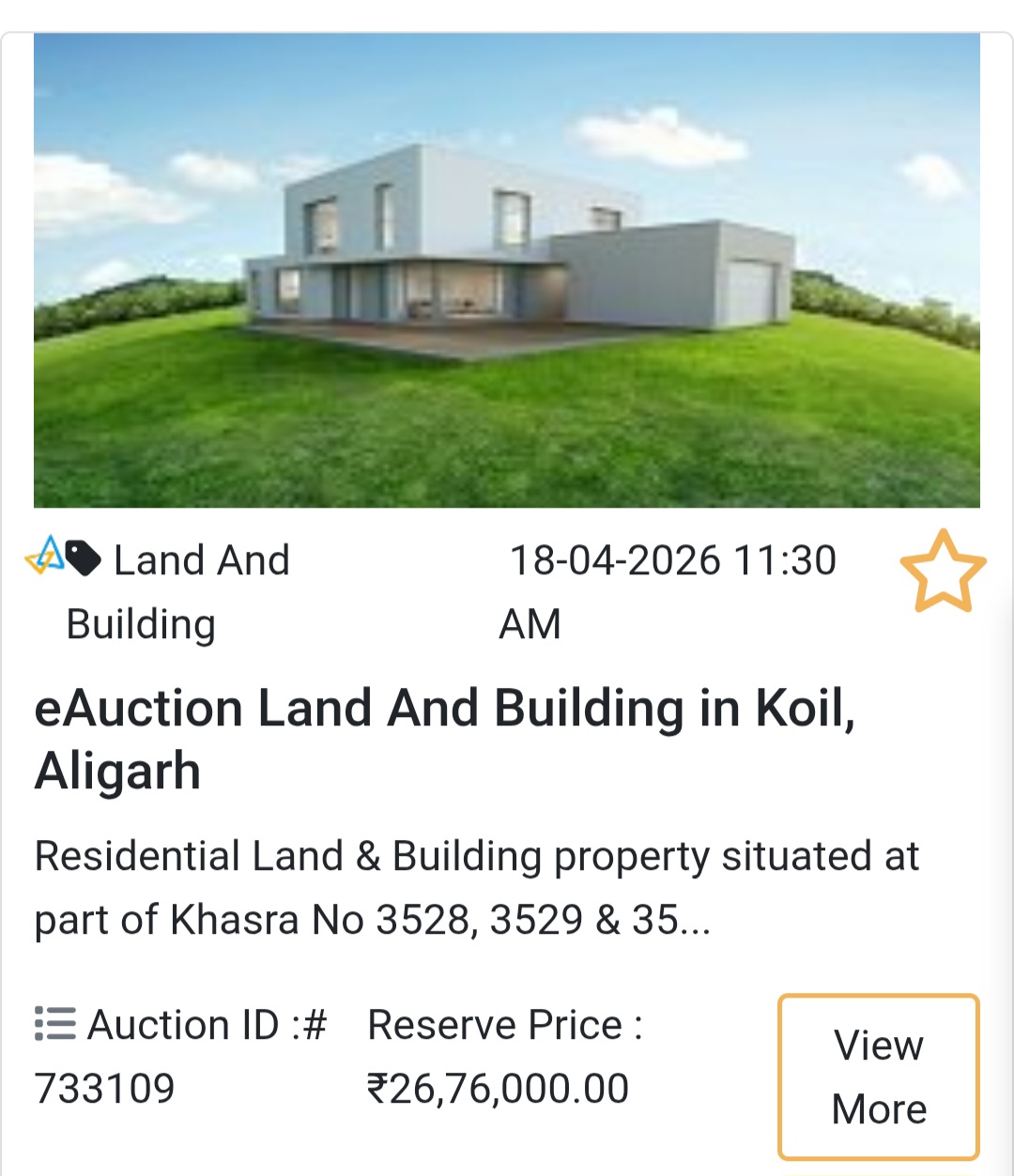 🏡 eAuction Land & Building in Koil, Aligarh