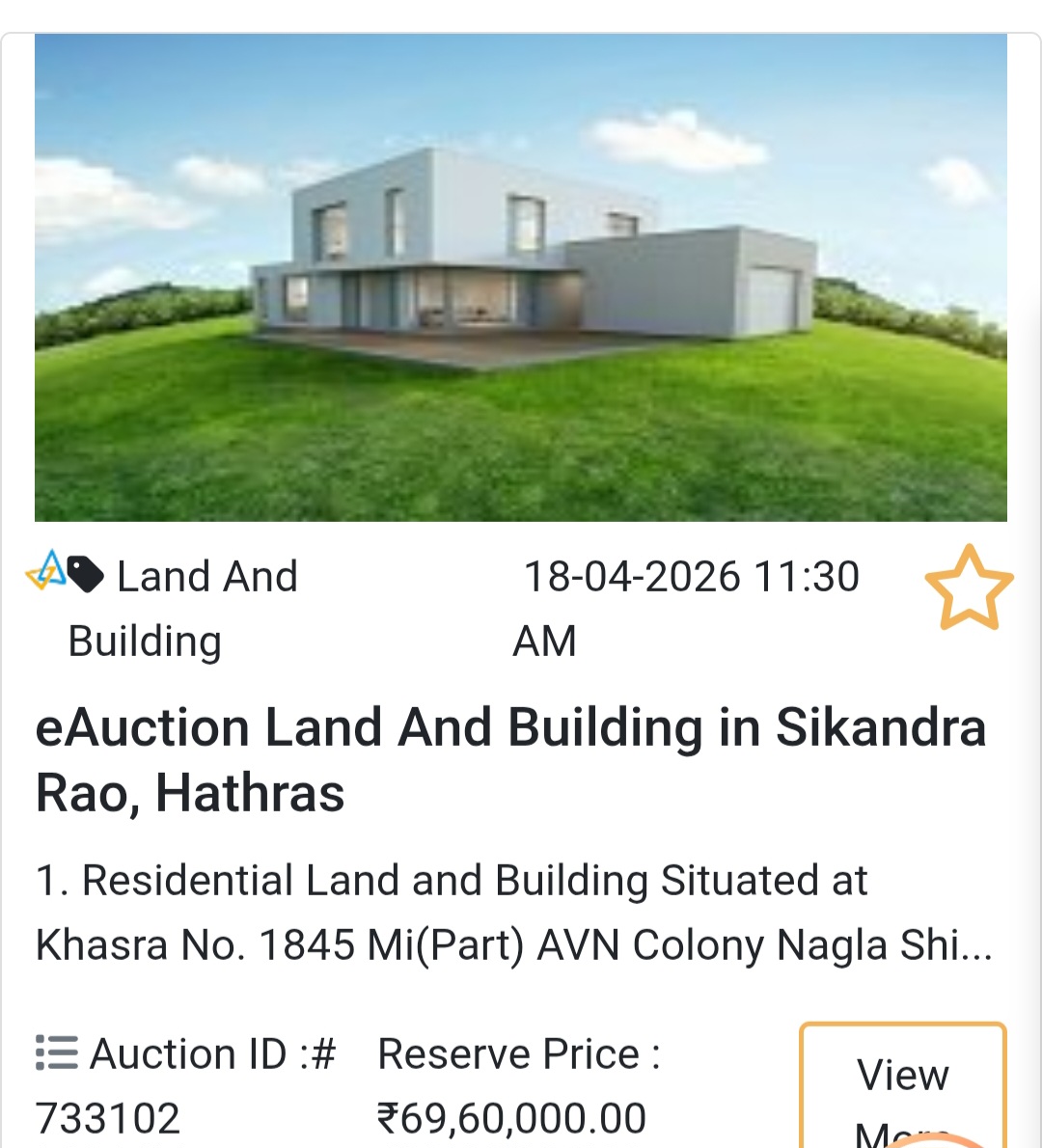 🏡 eAuction Land & Building in Sikandra Rao, Hathras
