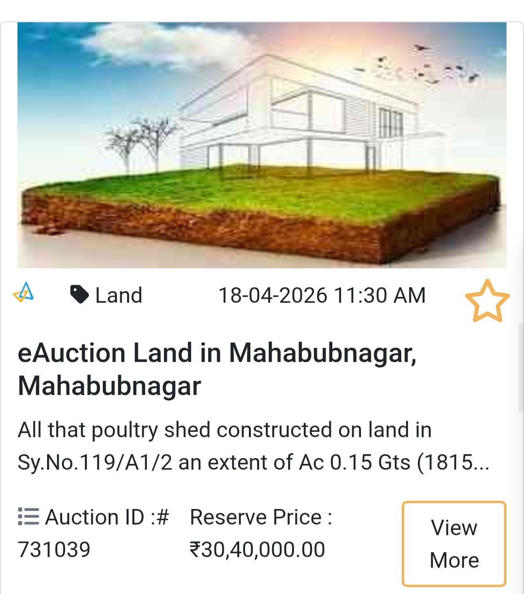 🌾 eAuction Land in Mahabubnagar