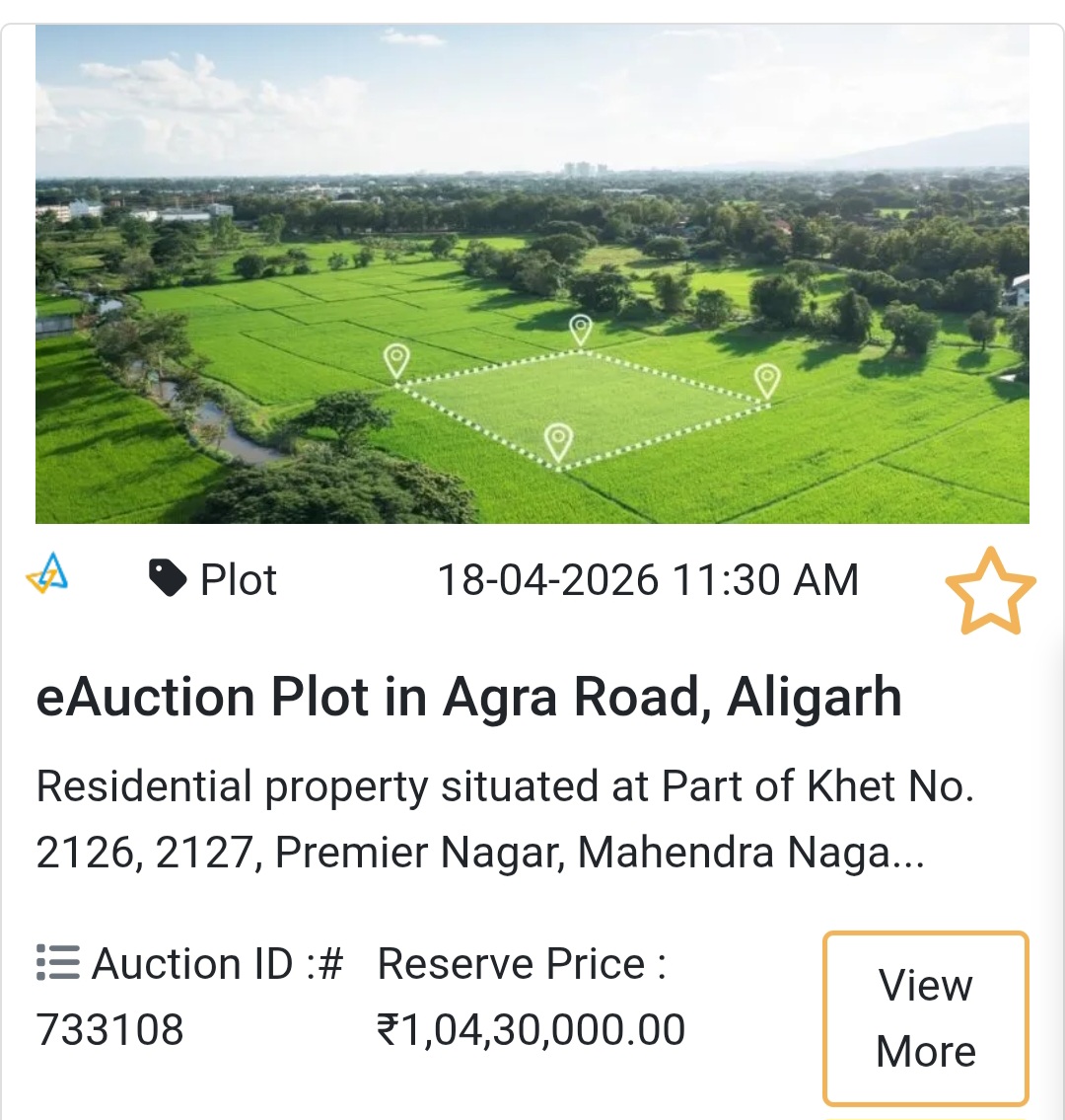 🏙️ eAuction Plot in Agra Road, Aligarh