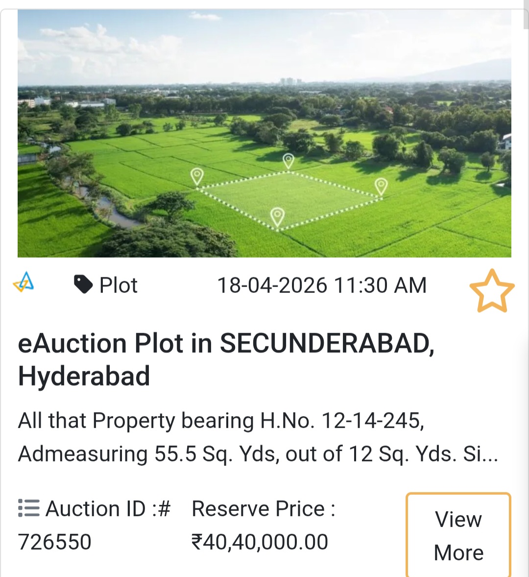 🌆 eAuction Plot in Secunderabad, Hyderabad
