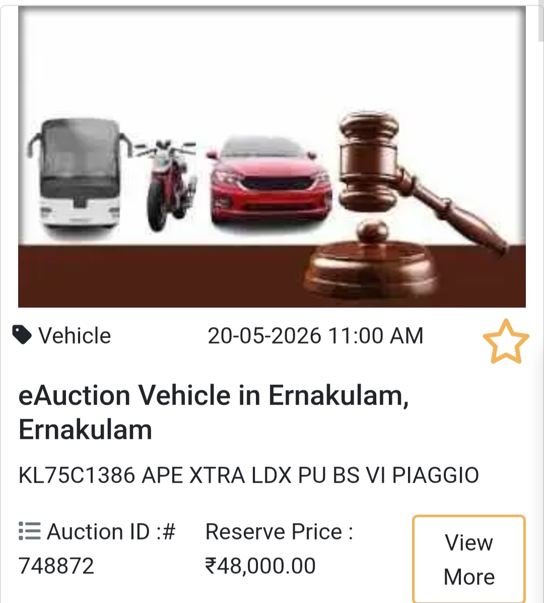🚛 eAuction Vehicle in Ernakulam