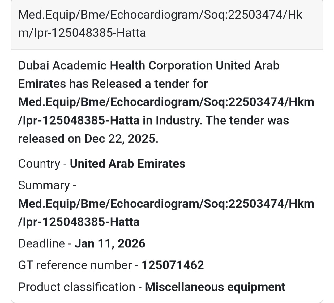 Echocardiogram Medical Equipment – Hatta