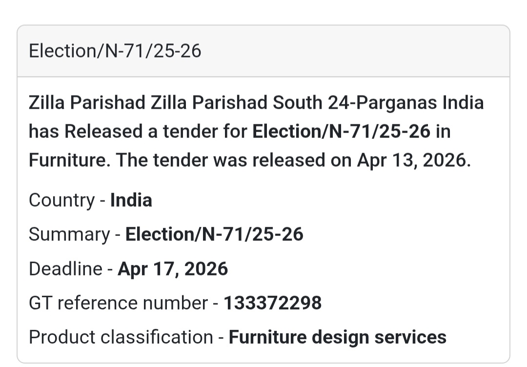 🪑 Election Furniture Work – N-71/25-26