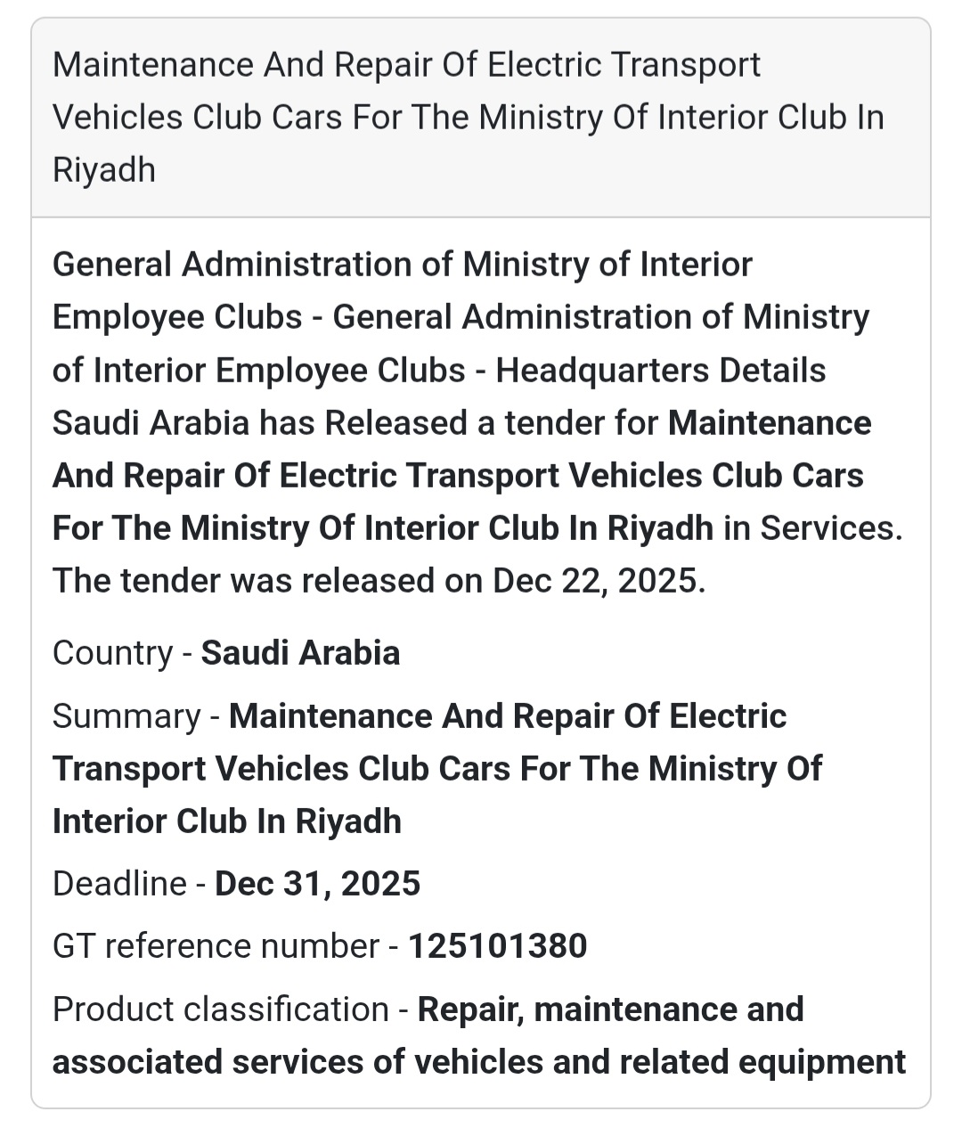 🚙 Electric Vehicle Maintenance – Saudi Arabia 🇸🇦