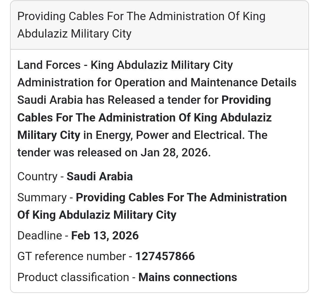 ⚡ Electrical Cables Supply | Military City