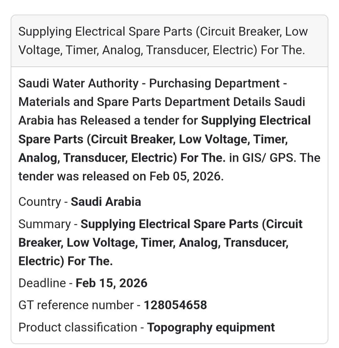 ⚡ Electrical Spare Parts Supply