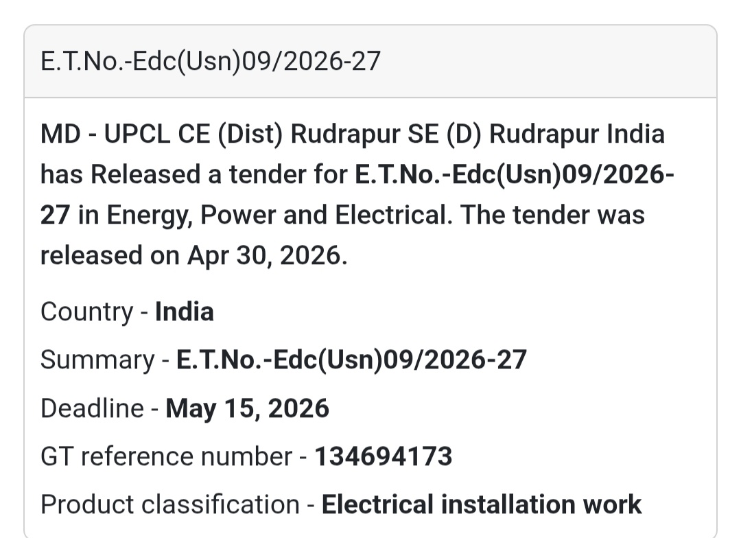 ⚡ Electrical Work – Rudrapur