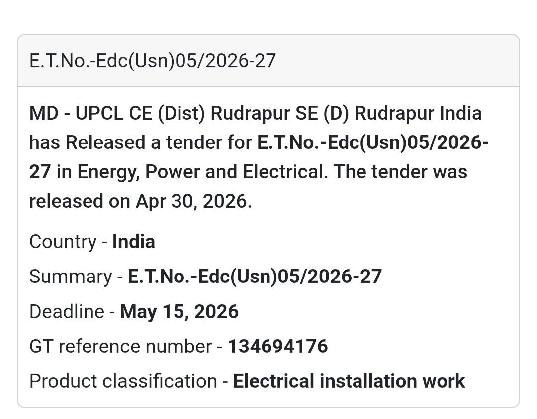 ⚡ Electrical Work – Rudrapur