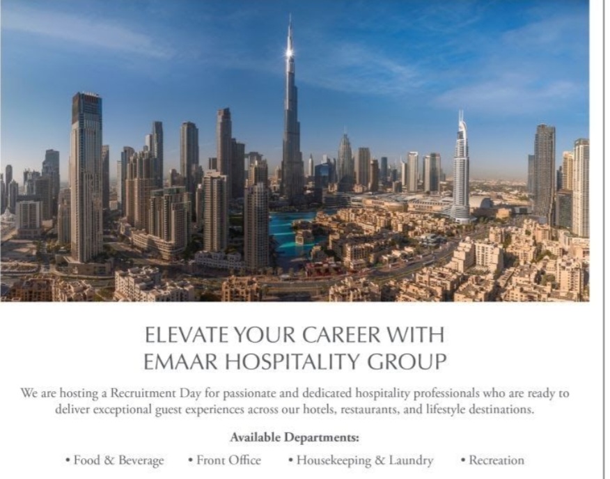 ✨ Emaar Hospitality Group Recruitment – Dubai 2025! ✨
