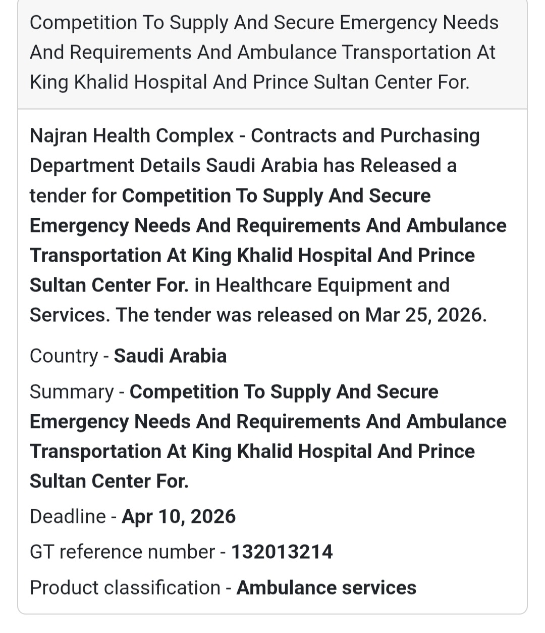 🚑 Emergency & Ambulance Services