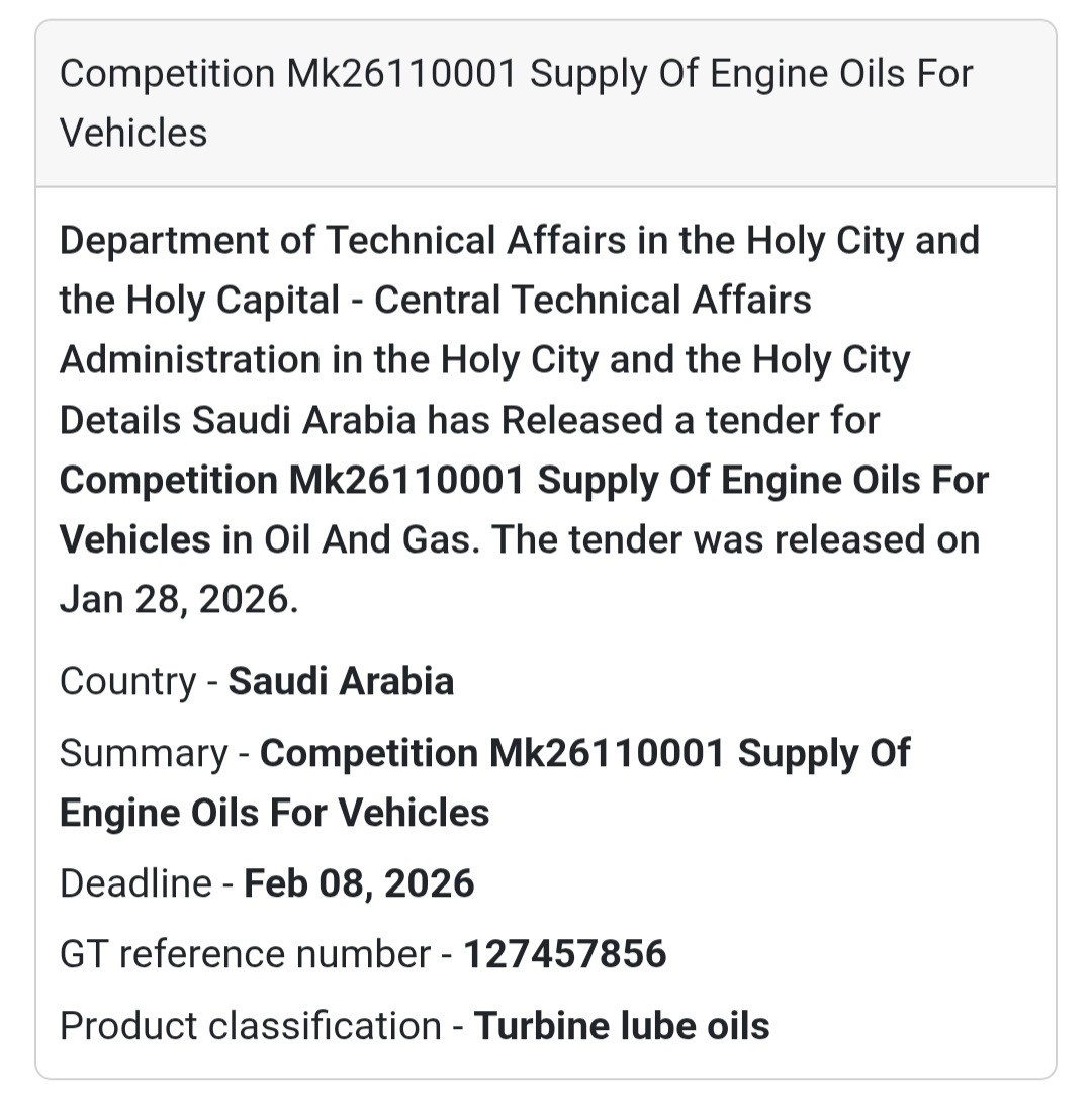 🛢️ Engine Oils Supply