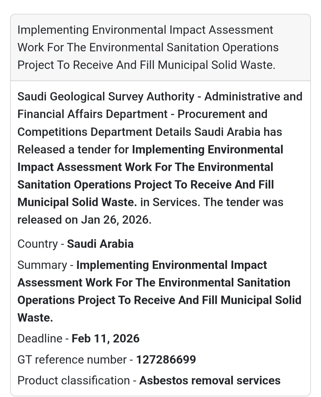 🌱 Environmental Services – Impact Assessment