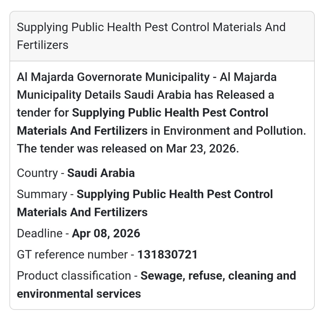 🌿 Environmental Services Tender