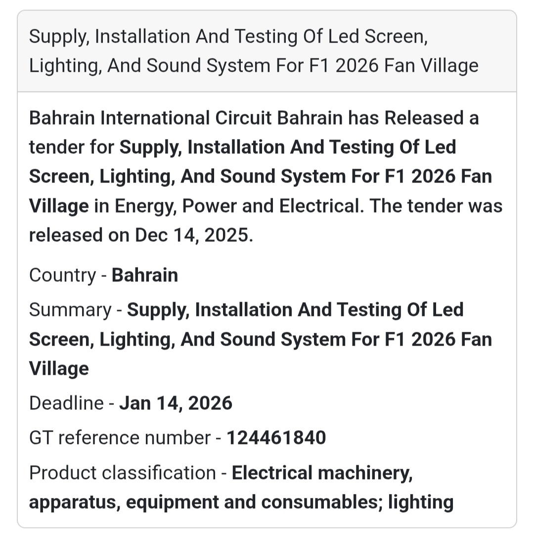 🔔 Event & Electrical Works Tender | Bahrain 🇧🇭