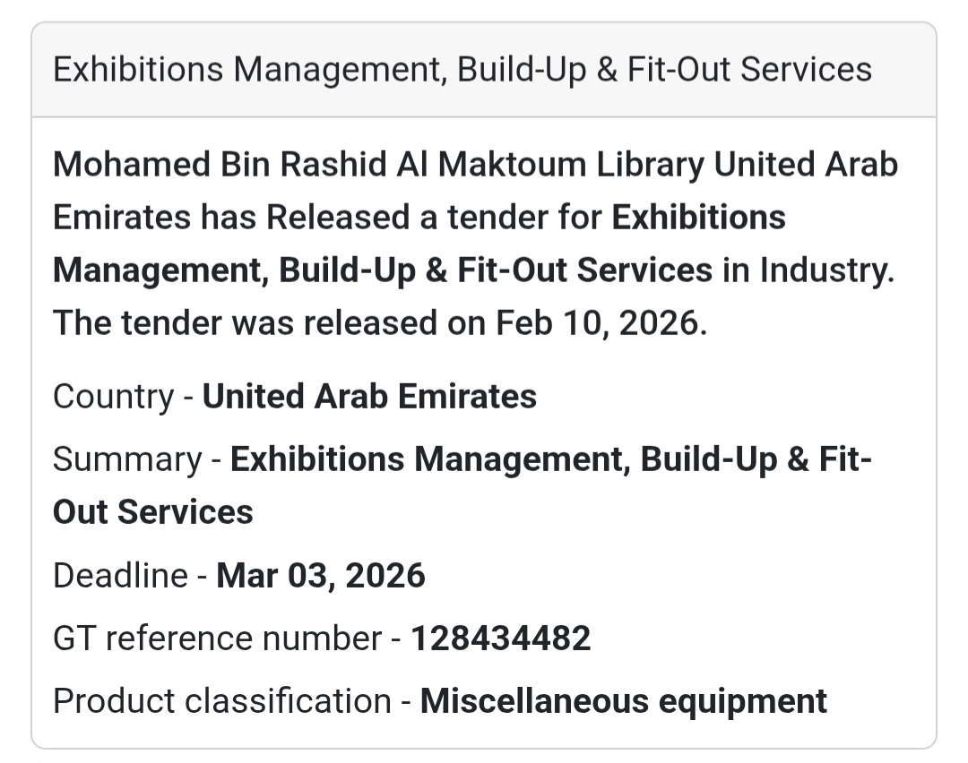 🖼 Exhibitions Management, Build-Up & Fit-Out Services – UAE