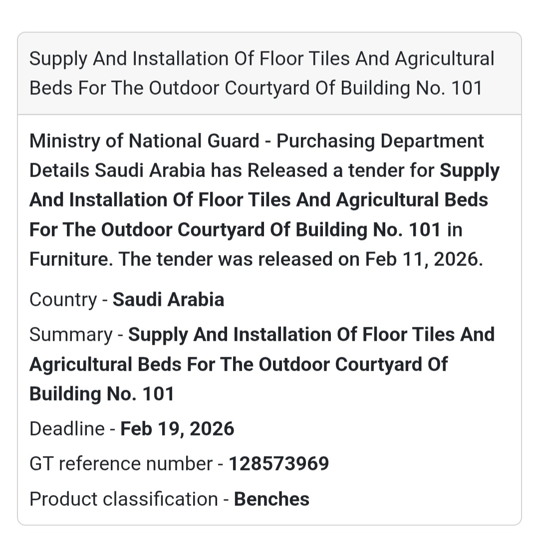 🏗️ Floor Tiles & Agricultural Beds – Building No. 101