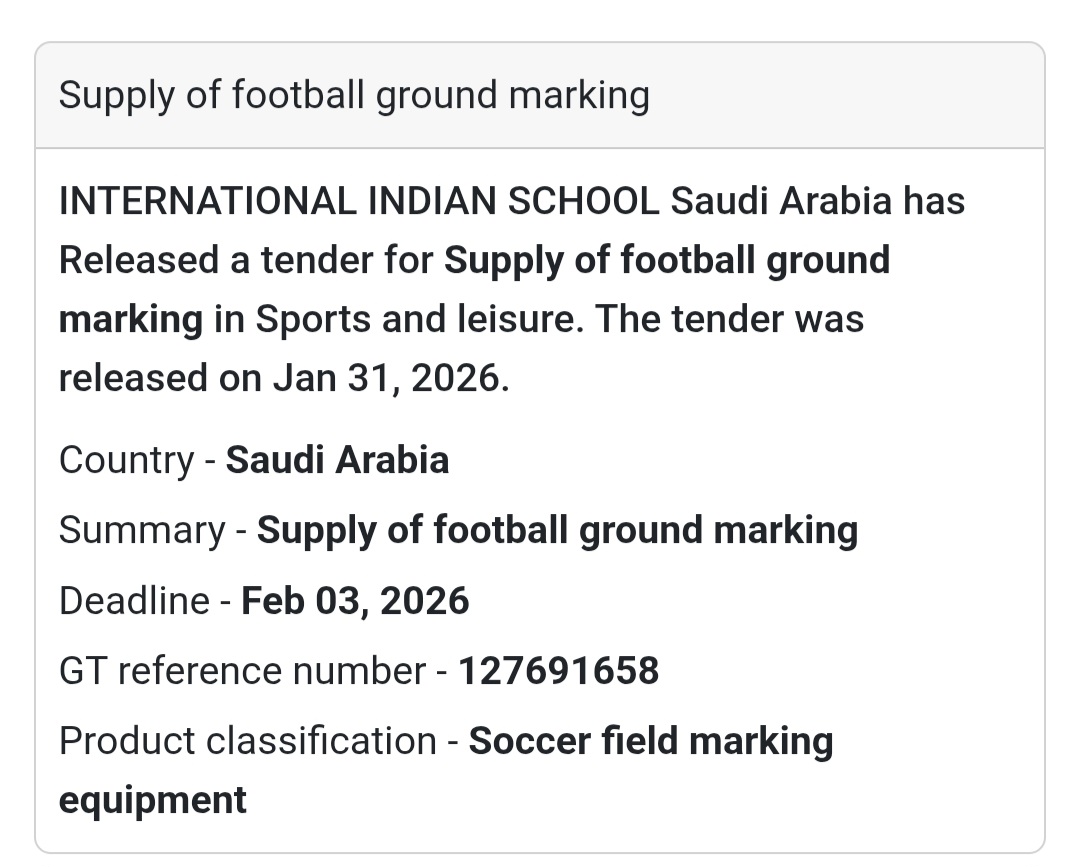 ⚽ Football Ground Marking Supply